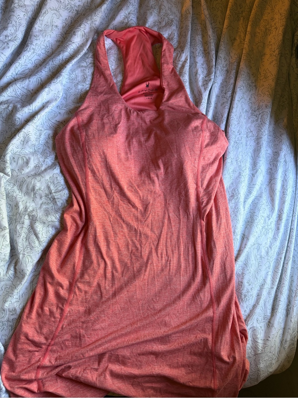 Spyder Women's Coral-Pink Racerback Performance Tank